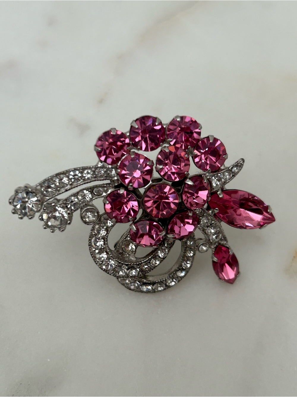 Eisenberg ICE Fuchsia Floral Brooch
